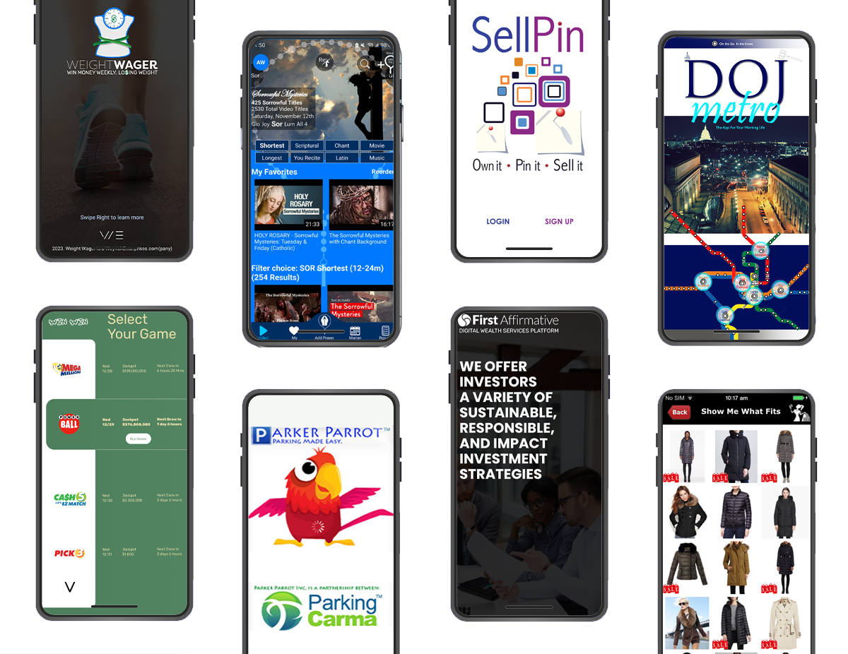App showcase mosaic